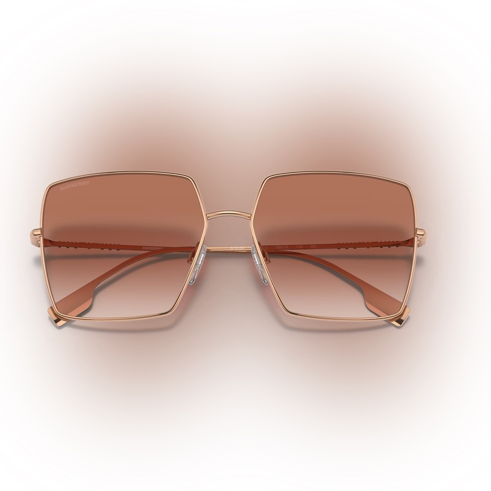 Burberry Rose Gold Square Sunglasses - Picture 5 of 7